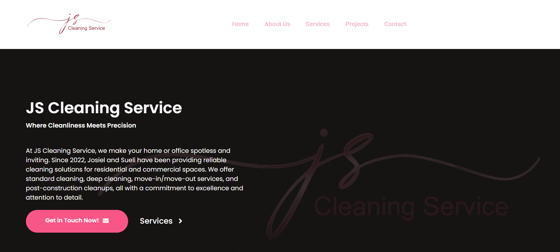 JS Cleaning Service Screenshot
